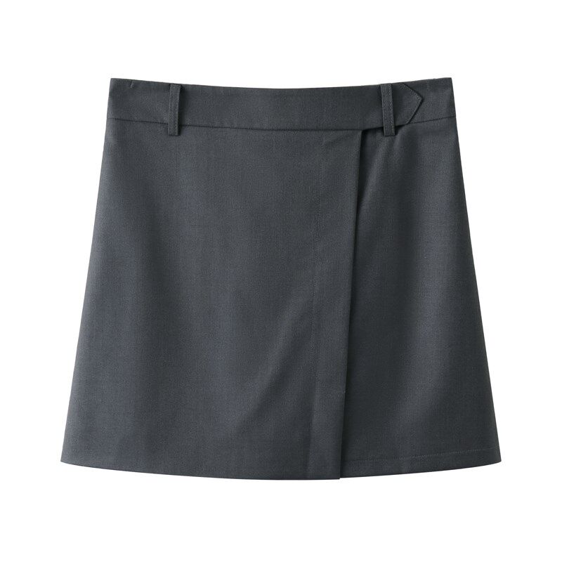 高腰A字半身裙女夏季大码胖mm200斤遮肚子显瘦开叉防走光西装短裙