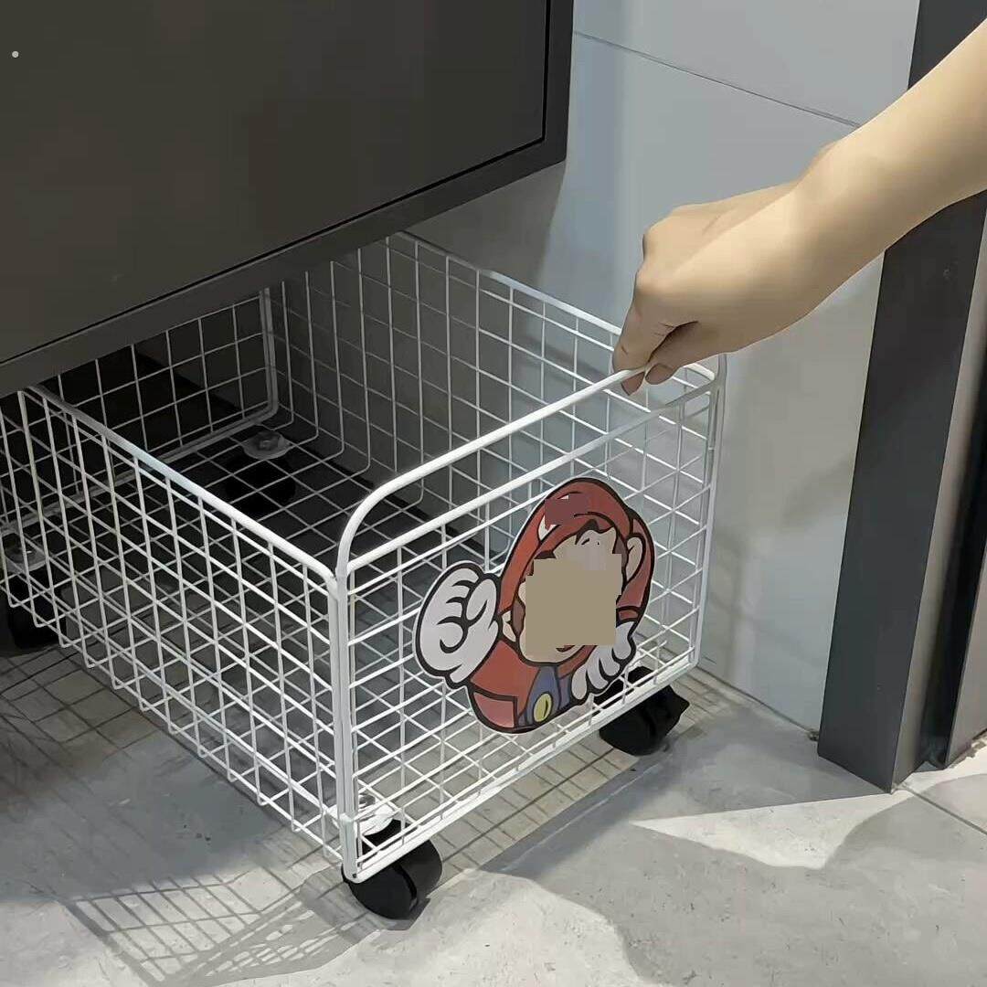 可移动脏衣篮家用洗漱台袜子收纳筐万向滑轮小推车置物架洗衣篮子