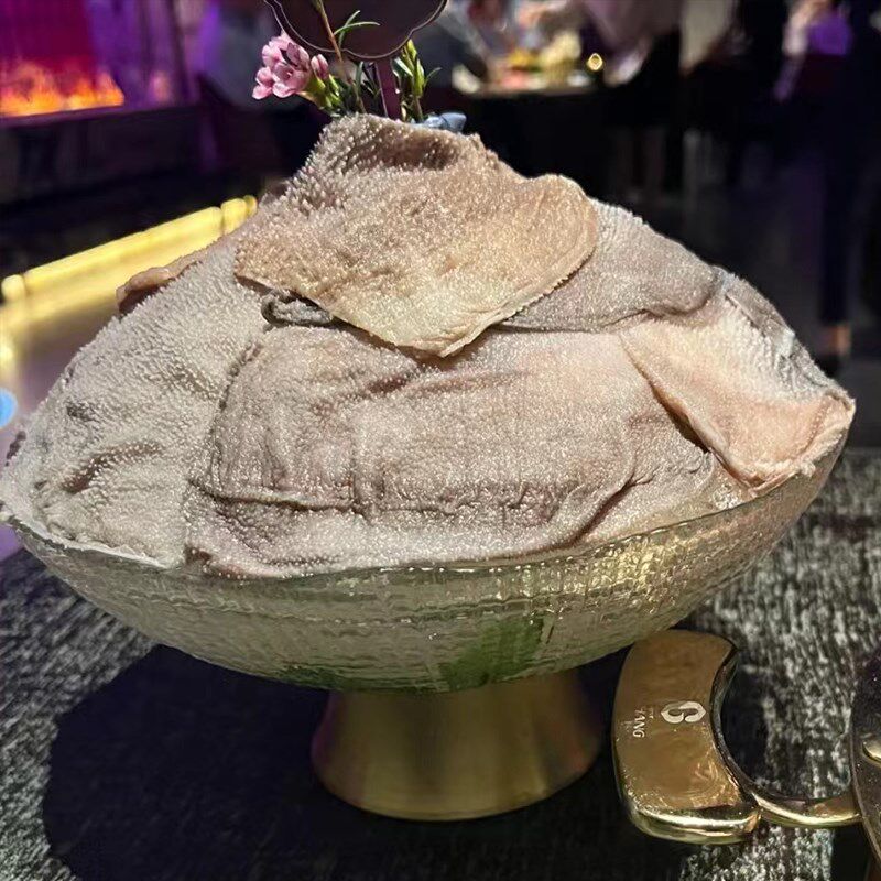 金色高脚玻璃碗火锅店虾滑丸子牛肉丸子专用餐具创意特色毛肚盘子