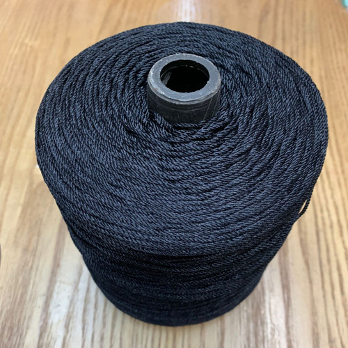 包邮黑色涤纶线工艺品线1毫米2毫米吊牌线黑色商标吊粒线可以染色