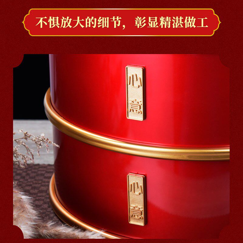 结婚手提食盒饺子盒婚庆双层果盒手提饭盒分格糕点盒子回礼提篮