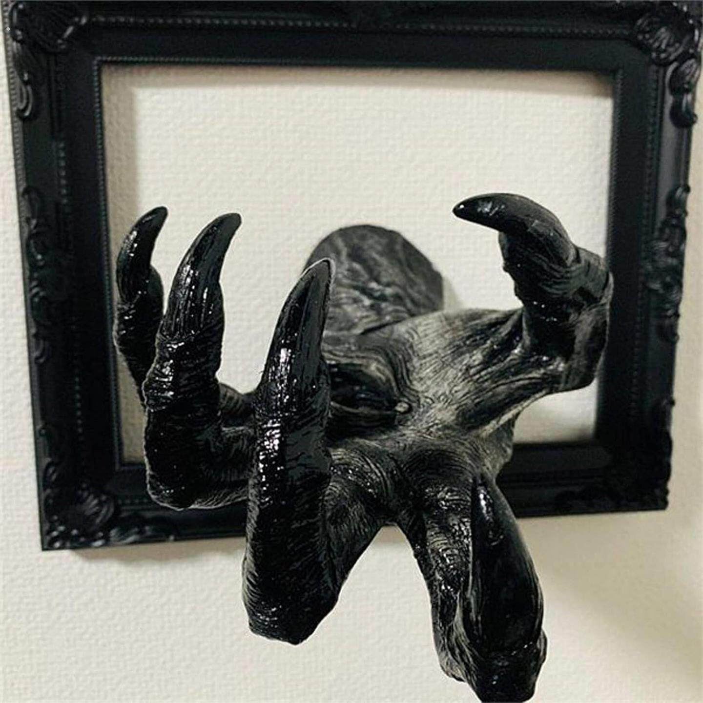 创意恶魔之手收纳支架首饰展示家居艺术摆件女巫之手壁挂树脂摆件