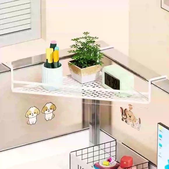 办公室桌上隔板悬挂式置物架挂篮工位上屏风拐角置物架多层收纳筐