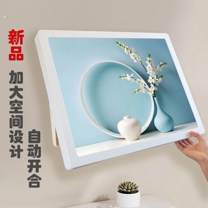 浴室壁画收纳箱洗澡放干净衣服神器防水折叠置物架化妆室衣物柜子