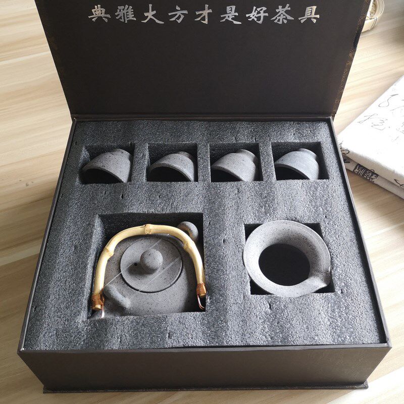 黑泥平定黑砂壶名家原矿纯全手工茶壶茶具套装内外无釉功夫茶具