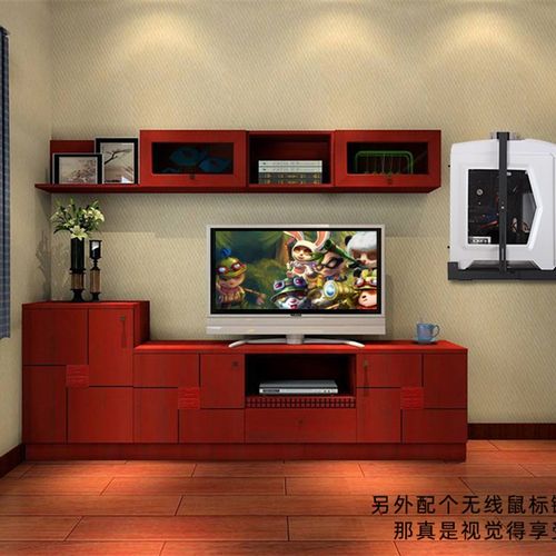 电脑机箱挂支架子主机壁挂水冷台式防盗锁悬挂墙展示托盘侧透创意