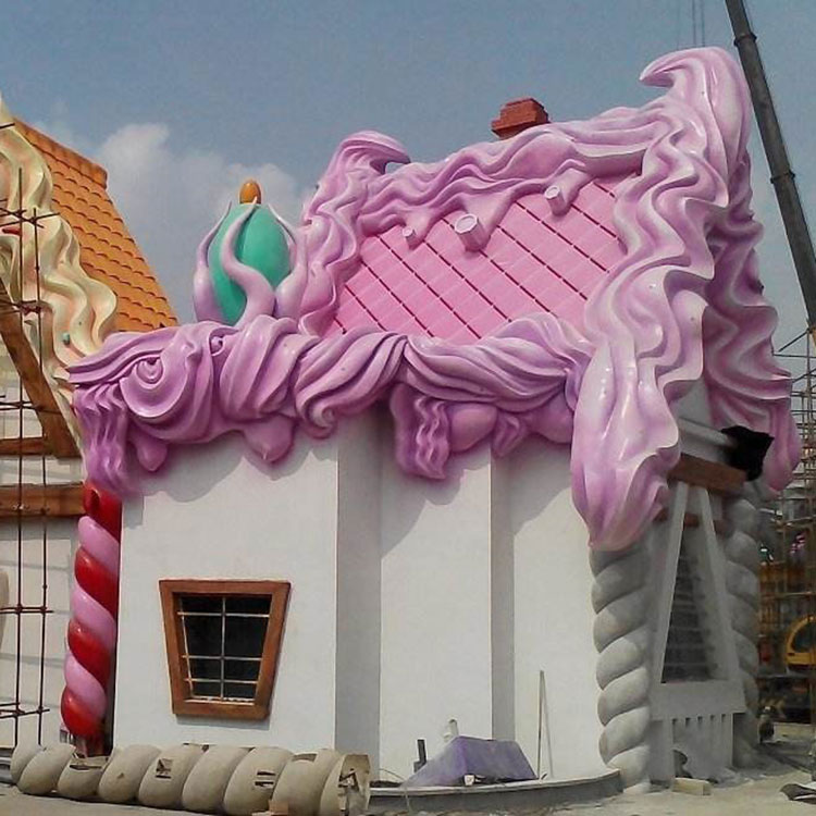 设计定制婚庆摄影城堡泡沫雕塑定做影视城道具彩绘龙雕像订摆件