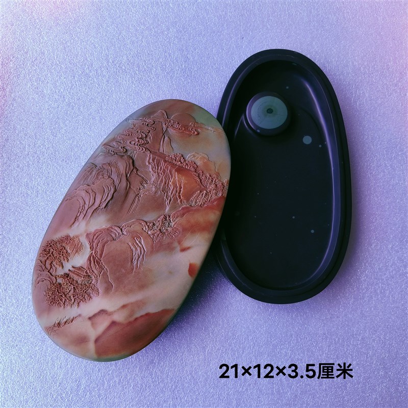 四川省工艺美术大师张加龙工作室山水砚台文房四宝端砚歙砚洮砚