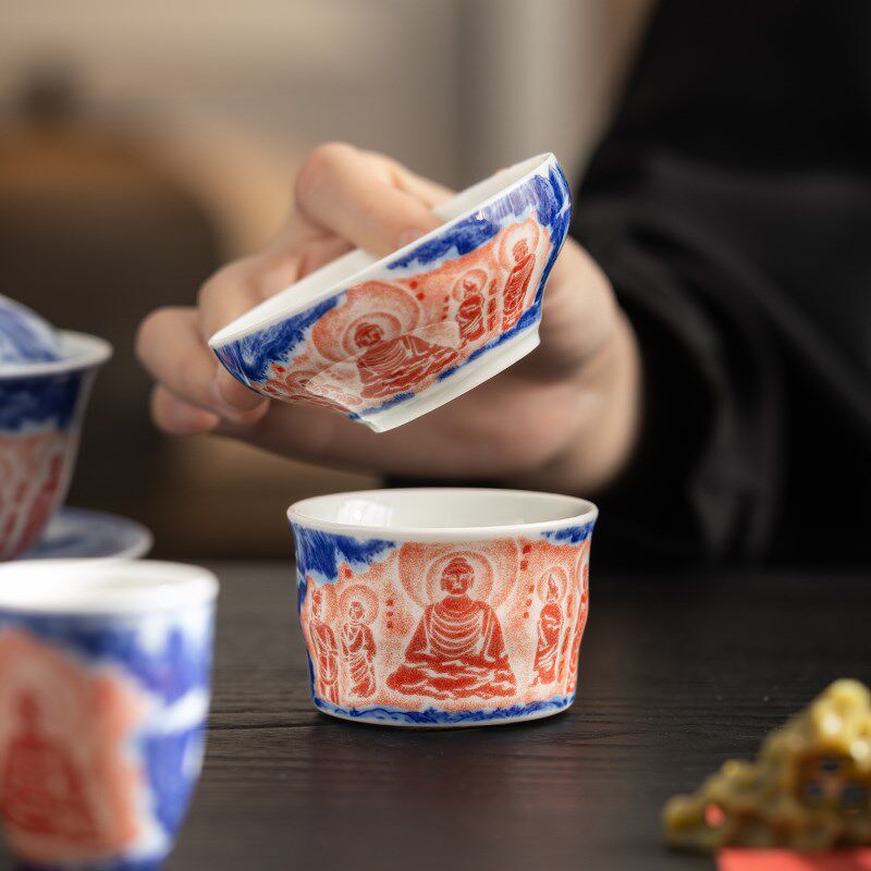 陶瓷云水禅心茶漏过滤组家用高档茶叶过滤器单独过滤网茶道配件