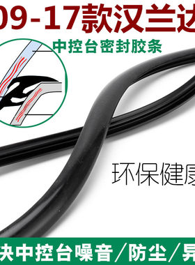 09-10-11-12-13-14-15-18款汉兰达中控台密封条中控隔音内饰改装