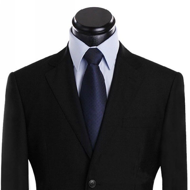 男士职业西装套装裤装工作制服商务纯黑深蓝色两粒扣三扣西服套装