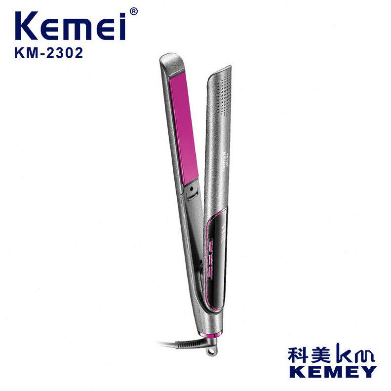 科美新款恒温护发直发器拉直负离子干湿两用便携懒人刘海烫发夹板
