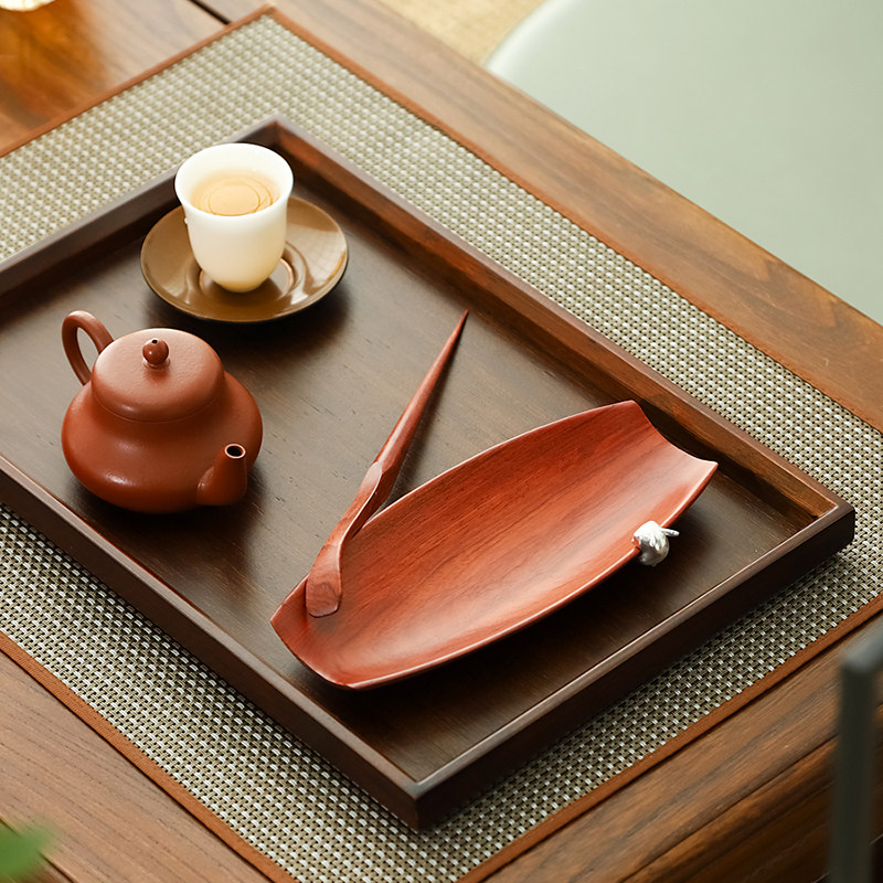 竹制茶则三件套手工禅意实木赏茶荷中式茶勺茶夹功夫茶具茶道配件