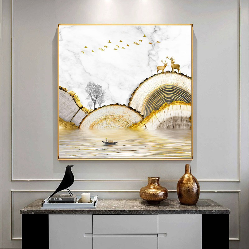 淡雅北欧餐厅装饰画饭厅单幅美式客厅背景墙挂画玄关卧室过道壁画