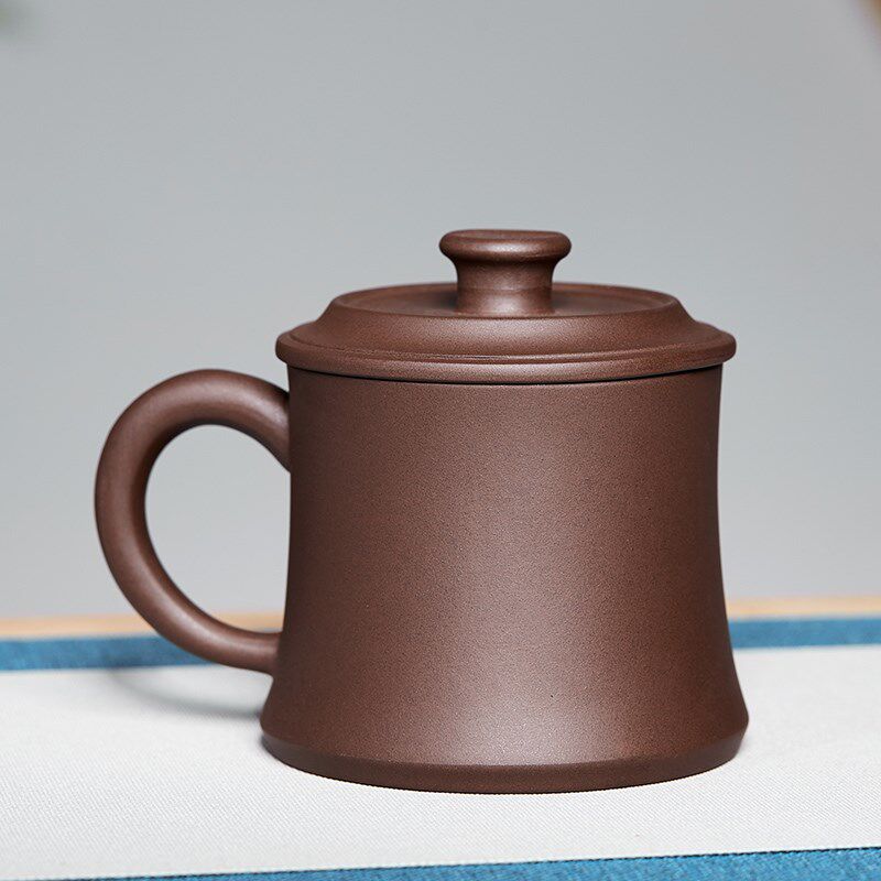 宜兴紫砂杯大容量陶瓷老板办公男女泡茶杯带把盖杯子茶缸功夫茶具