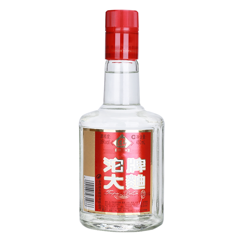沱牌大曲35度450ml浓香白酒光瓶口粮白酒自饮白酒【非纯粮】