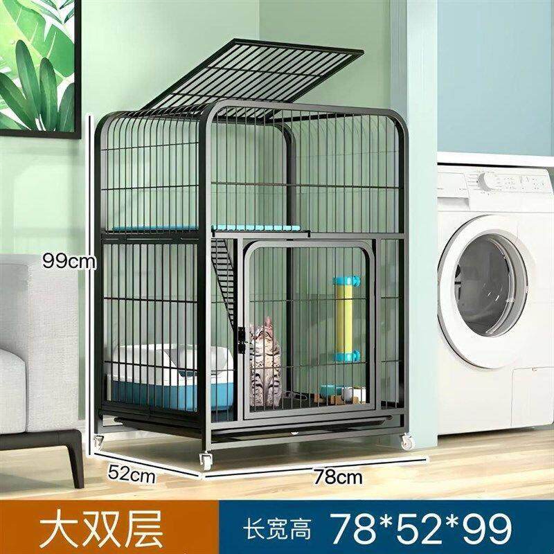 小型猫柜新型猫笼超级大猫窝特大号窄高猫别墅猫自由空间折叠猫舍