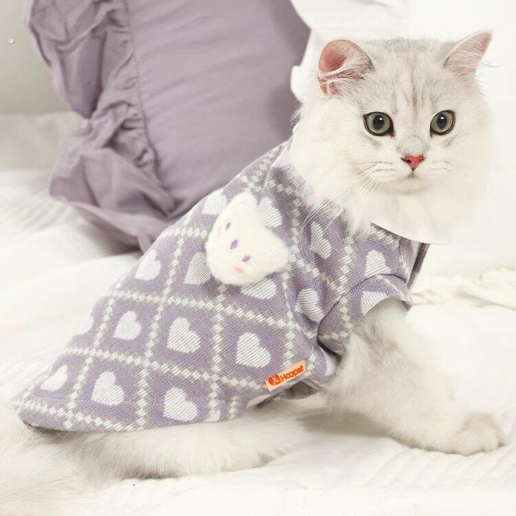 猫咪衣服防掉毛夏季薄款宠物春秋蓝猫渐层夏天幼猫小猫布偶小狗