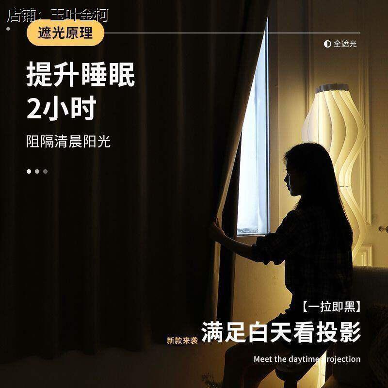 一片式窗帘布简易窗帘免打孔透光新款出租房卧室房间窗帘短帘窗帘