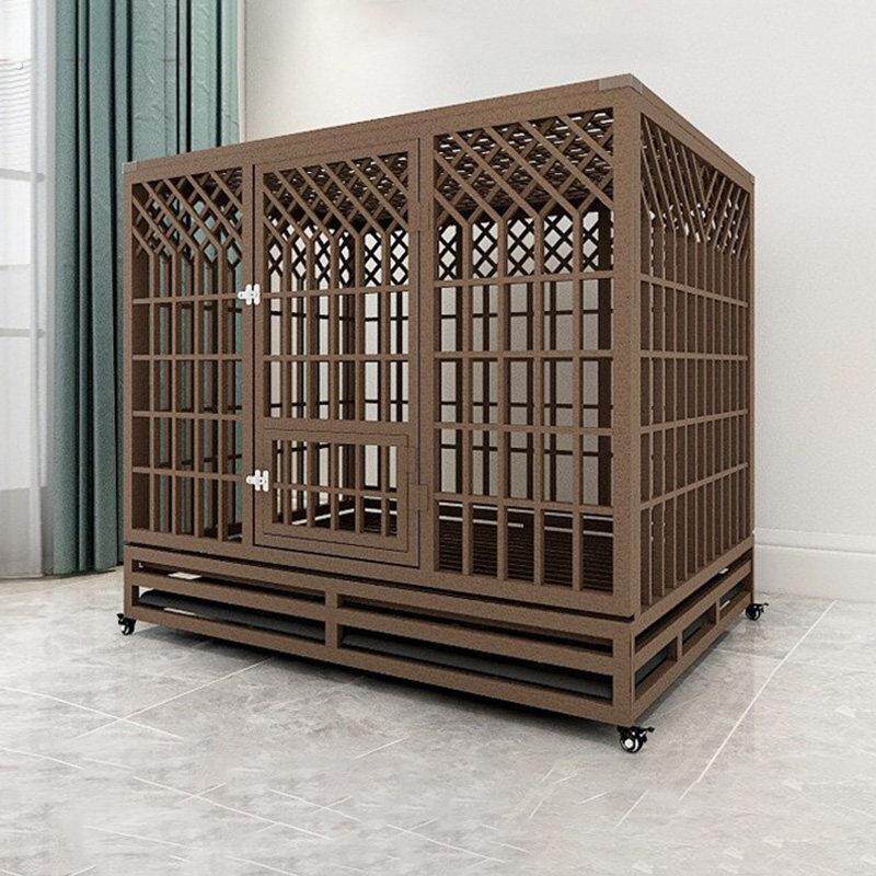 艾道格狗笼子中大型犬拉布拉多折叠加粗方管室内外宠物别墅带厕所