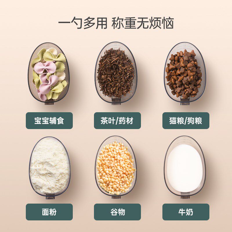 魔幻厨房宝宝辅食电子秤计量勺克数小羽勺子称量刻度烘焙工具量勺