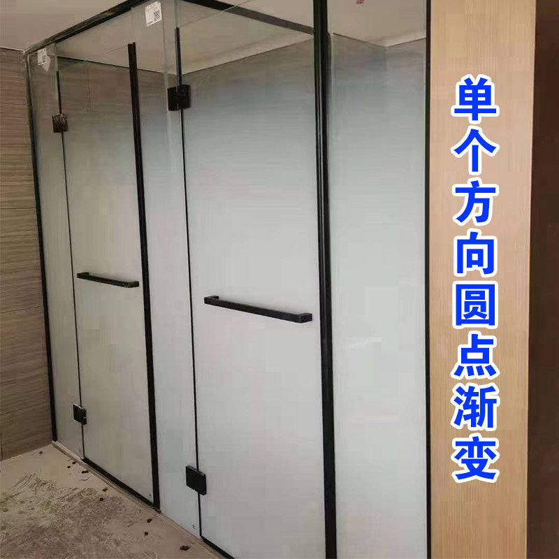 渐变色玻璃膜圆点单双向雾化不透明防爆磨砂膜办公室透光雪花贴纸