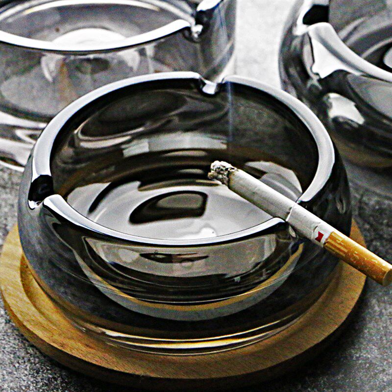 个性创意北欧水晶玻璃烟灰缸家用大小号客厅办公室定制超特大烟碟