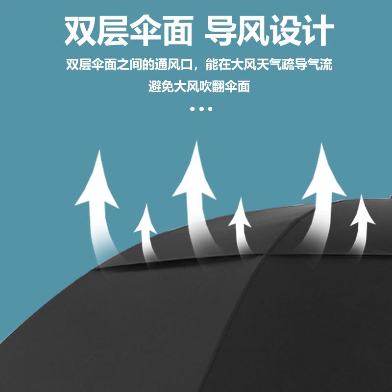 超大商务雨伞大号男特大号伞三人四人长柄直柄家庭暴雨专用伞抗风