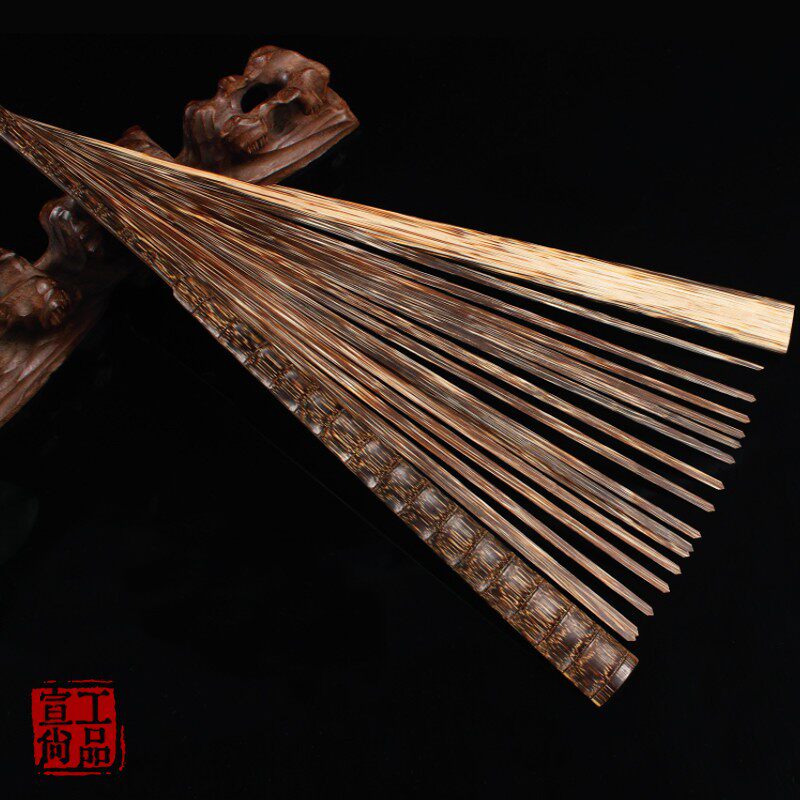 9.5寸18方棕竹竹节造型空白宣纸折扇观音竹扇骨苏工文玩扇中国风