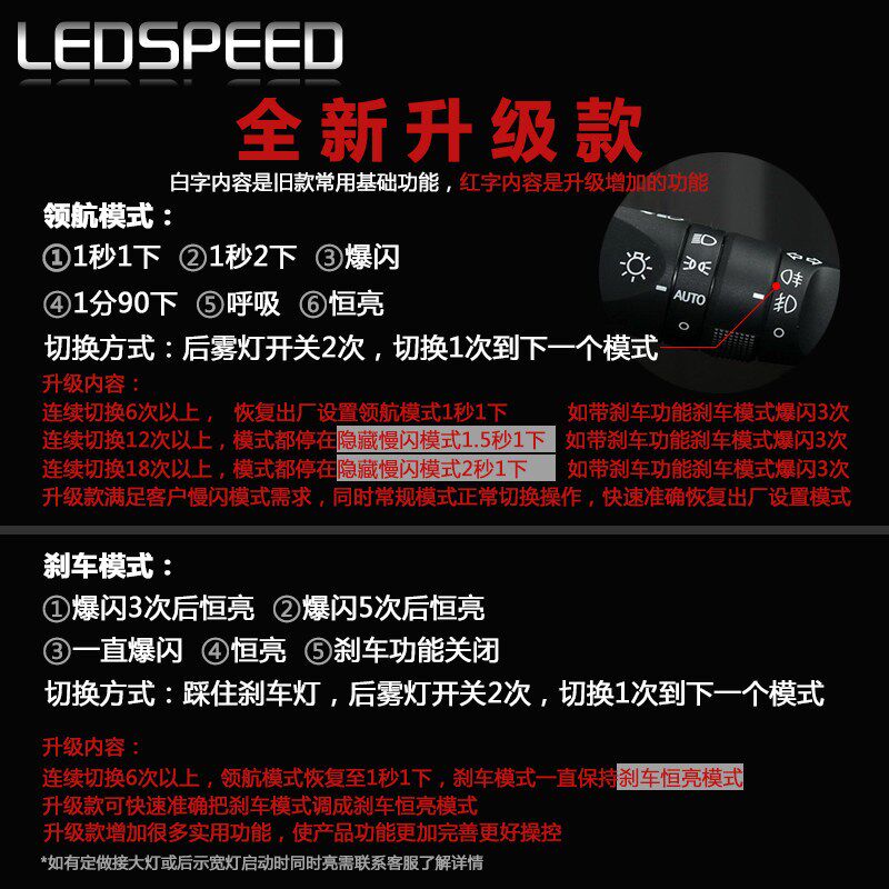 适用兰德酷路泽改装LED领航灯泡刹车爆闪呼吸巡航转向后雾灯