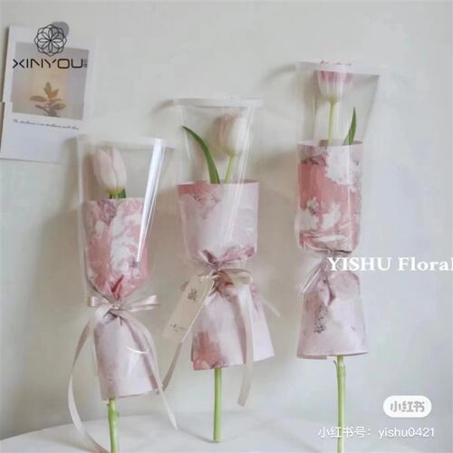 心悠 新款梦境后花园鲜花花束包装纸牡丹花油画系列diy包花纸花艺