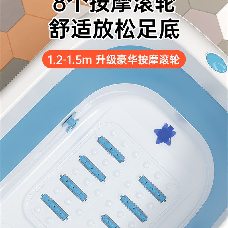 可折叠泡澡桶成人含保温盖浴桶 韩式大号沐浴盆全身汗蒸浴缸