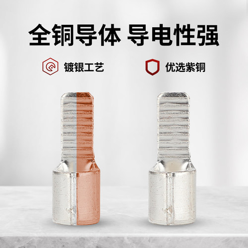 C45插针断路器空开插片冷压接线端子套装线鼻子紫铜鸭嘴针型线耳