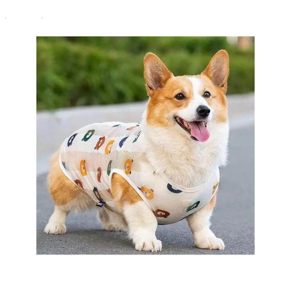 宠物狗狗衣服薄款透气柯基泰迪背心夏季春季小型犬幼犬四季防掉毛