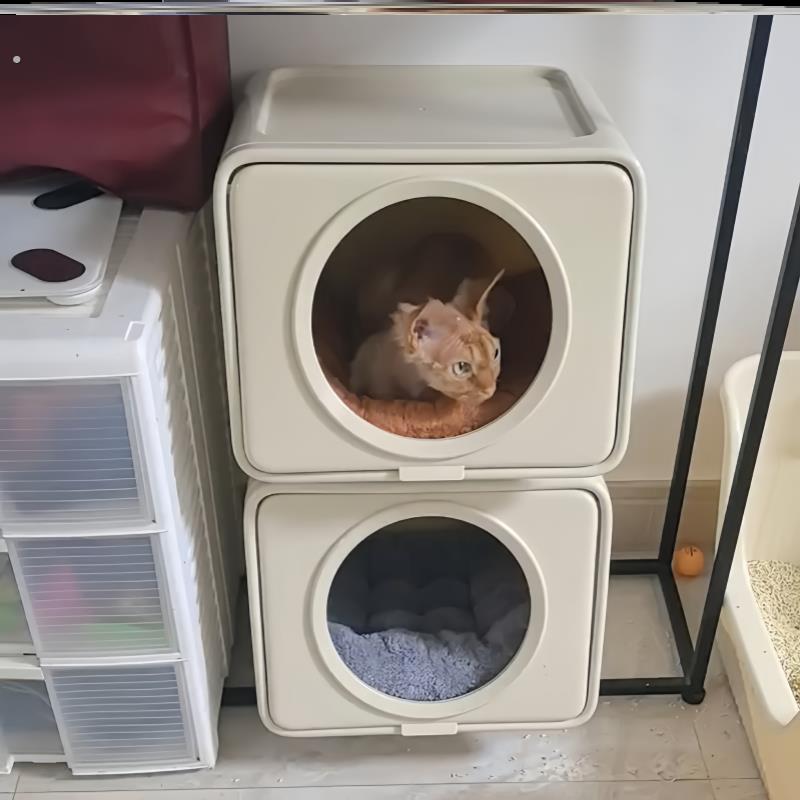 上下两层楼的猫窝封闭的太空舱猫别墅不占用空间新的小狗狗窝