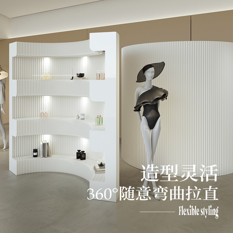 十八纸轻芒纸墙屏风高隔断隔墙背景墙射灯置物可折叠移动伸缩挡板