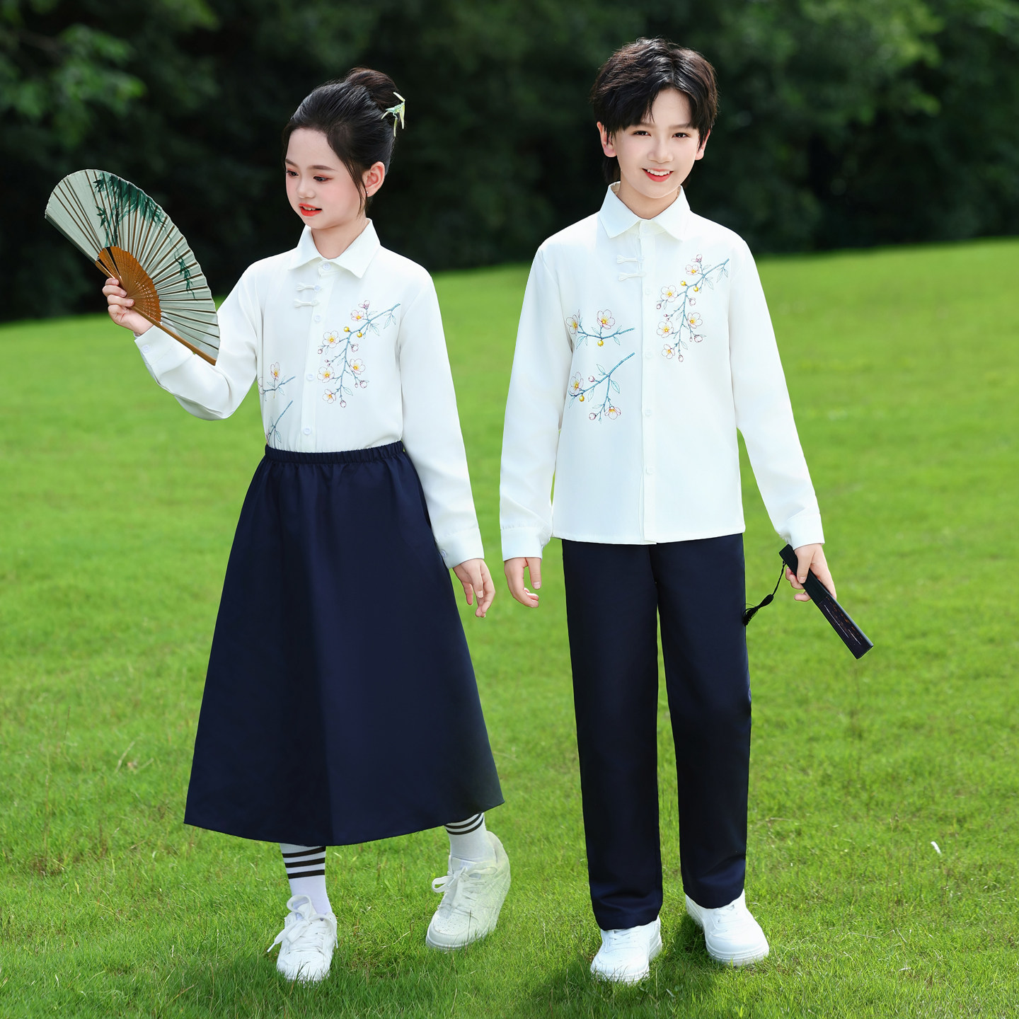 国庆儿童朗诵合唱服幼儿园园服国风中小学生运动会照班服演出服装