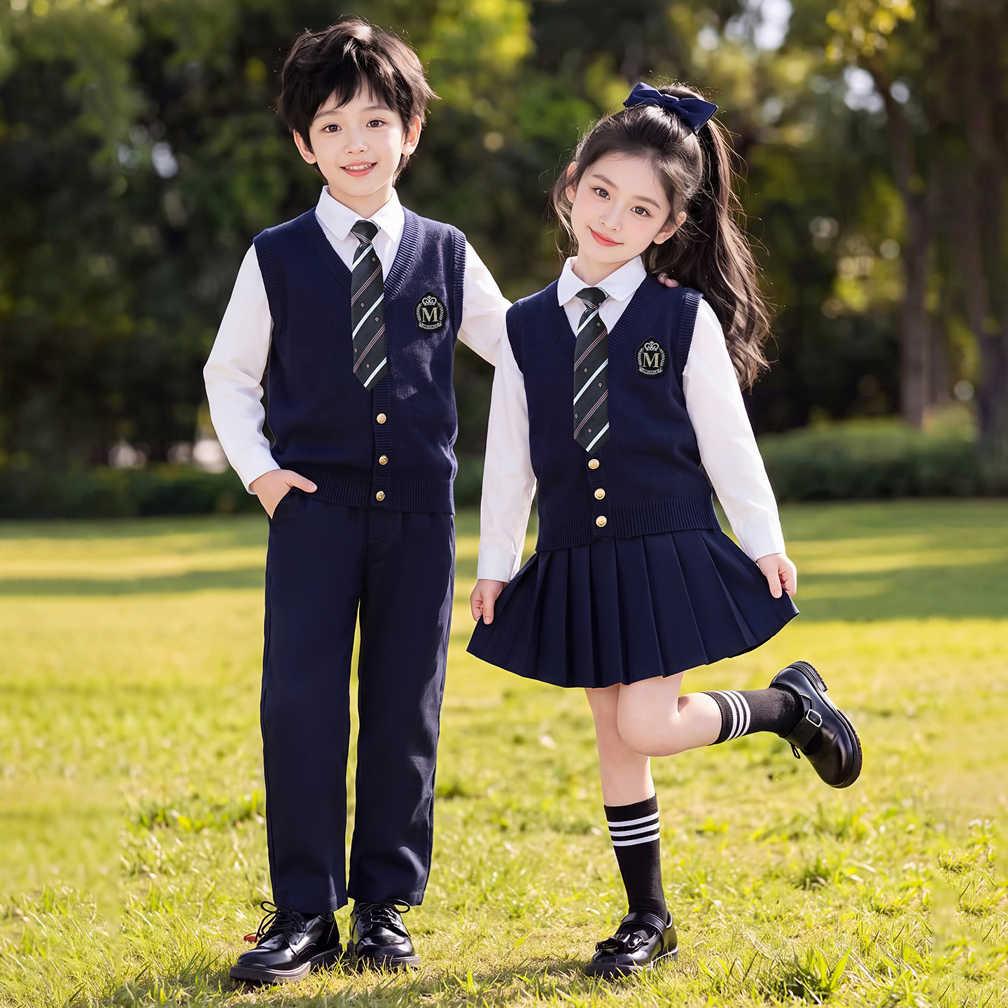 小学生英伦院风校服班幼儿