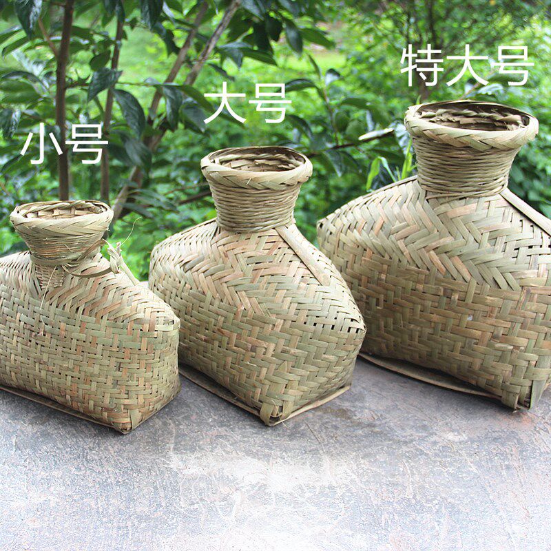 纯竹编鱼篓黄鳝笼鱼护巴篓鳝鱼青蛙螃蟹田鸡单间背篓舞台道具包邮