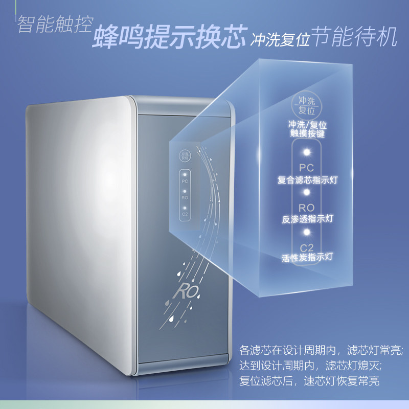韩膜北极泉卡式集成水路400G纯水机/三秒换滤芯/超小体积反渗透机