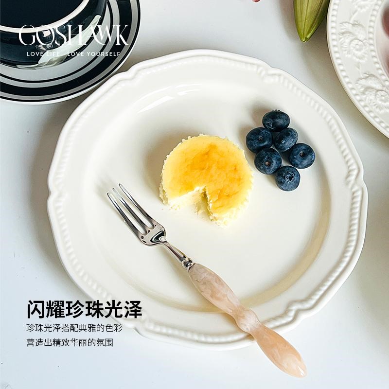 GOSHAWK西餐刀叉不锈钢叉子西餐具套装水果叉甜品勺家用餐具2件套