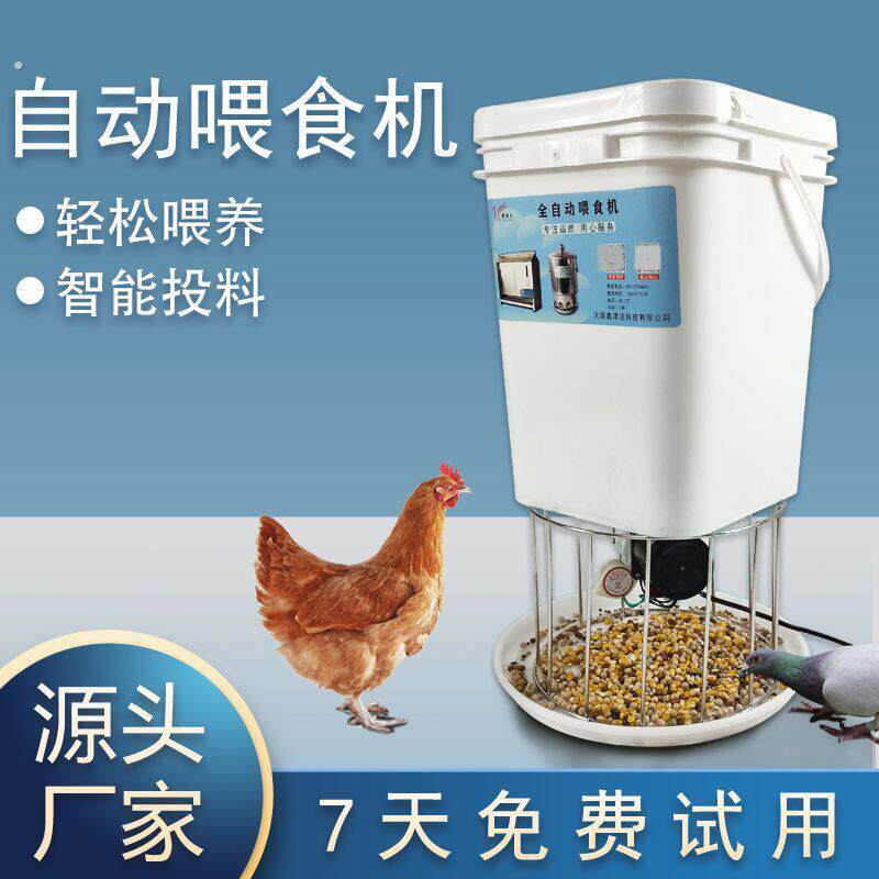 养鸡自动喂食器用具喂鸡用品鸡鸭鸟用定时投食下料机食槽神器大全