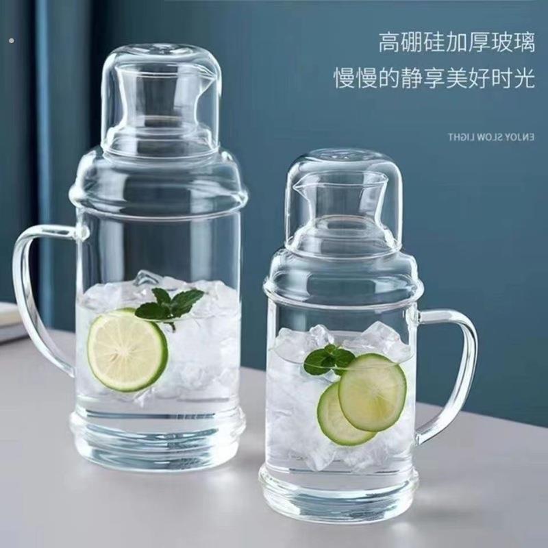 玻璃水壶耐高温家用大容量耐热中式冰箱储水瓶凉白开果汁茶壶套装
