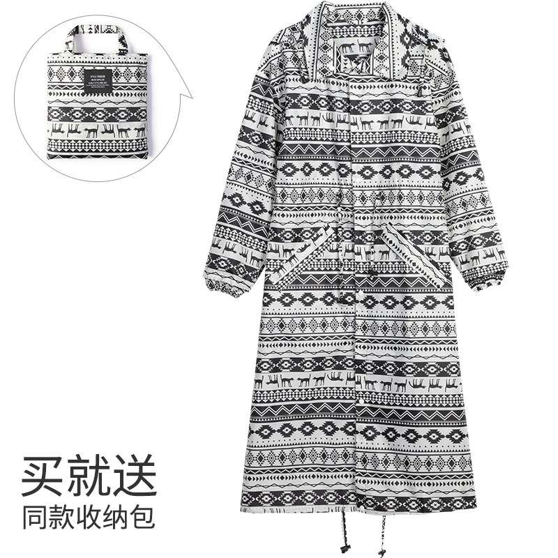 单人时尚潮加长款大码成人男女徒步旅行薄雨衣防雨背包风衣长外套