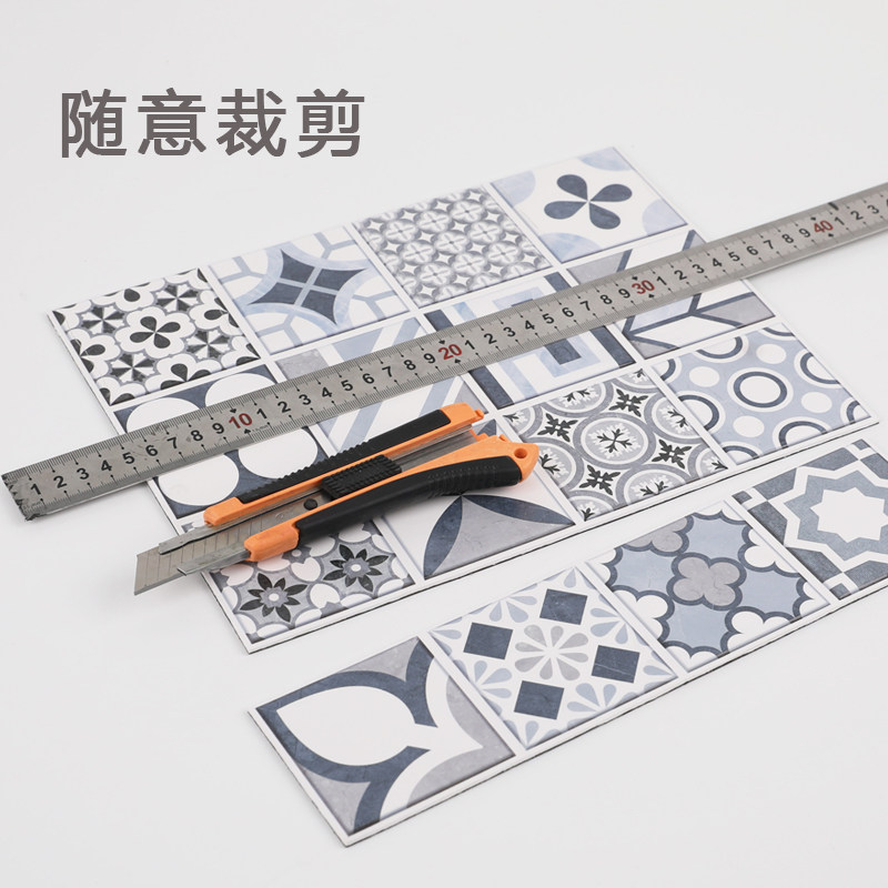 凹凸立体仿瓷砖墙贴纸自粘墙纸卫生间防水墙贴加厚背景墙装饰家用