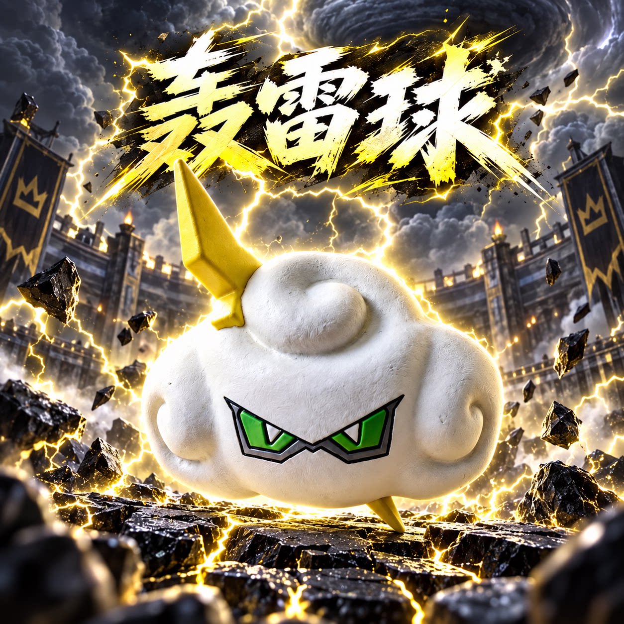 蛋仔派对艾比精灵轰雷球手办图片