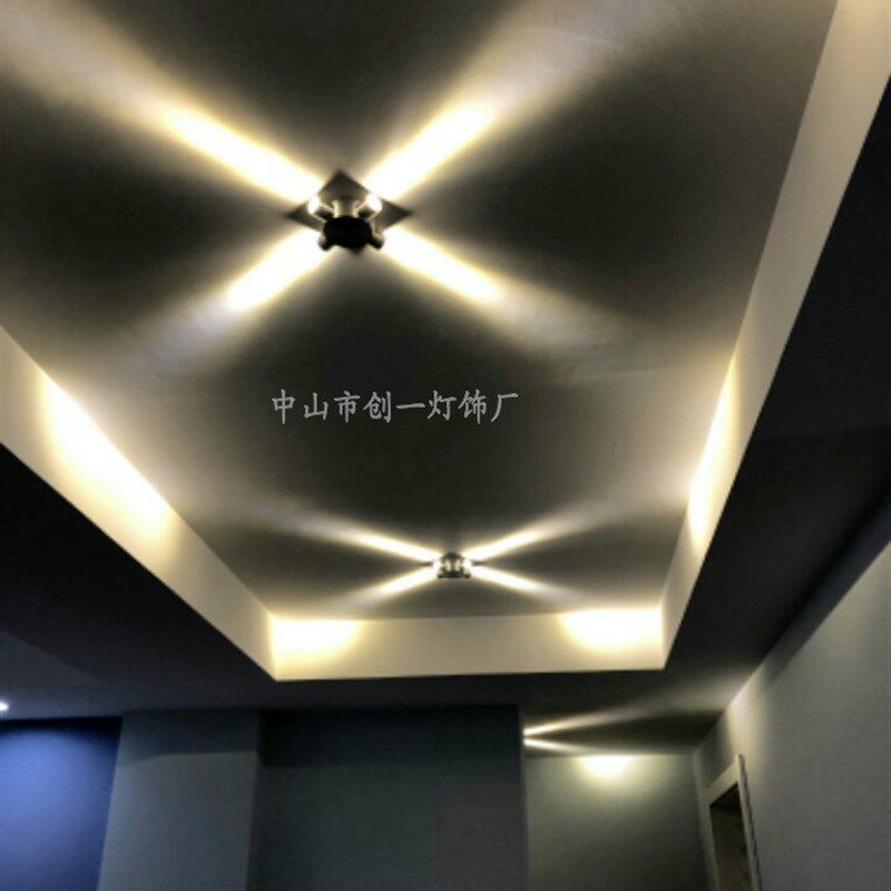 四头个性led聚光射灯十字星光灯过道走廊灯造型灯墙壁灯酒吧KTV灯