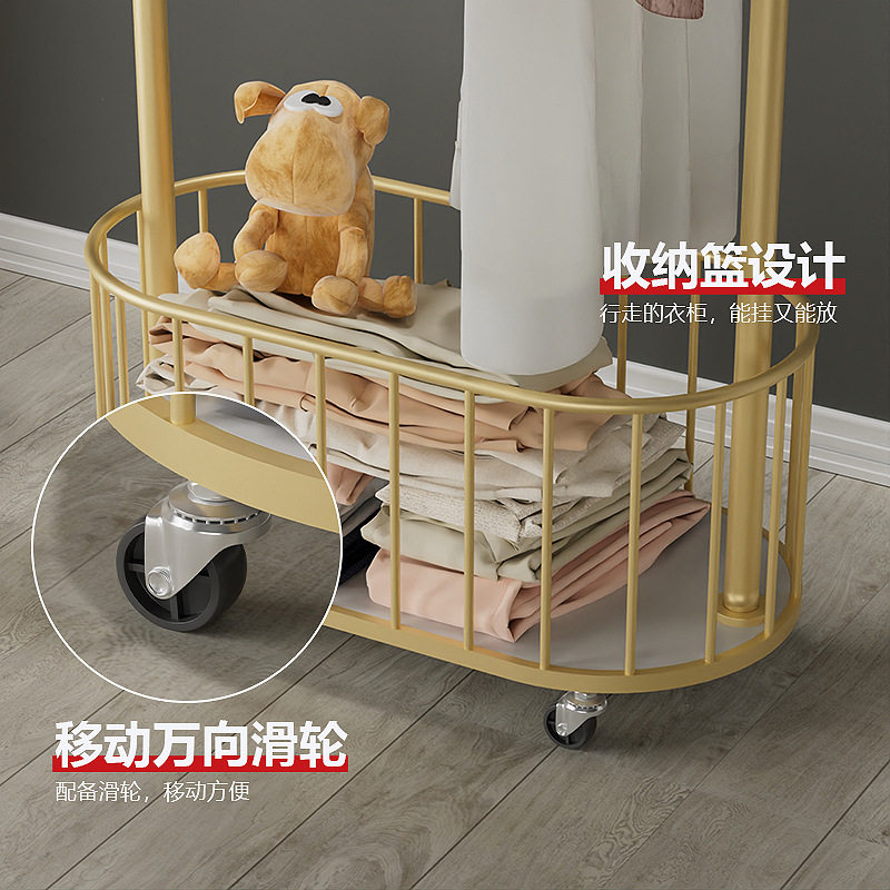 仙人掌落地衣帽架卧室多功能挂衣架轻奢风铁艺家用可移动收纳架子
