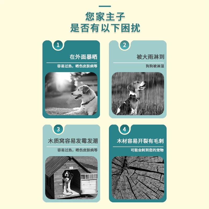 大狗狗窝冬季保暖半封闭睡觉的窝室外大型犬过冬狗屋防寒冬天土狗