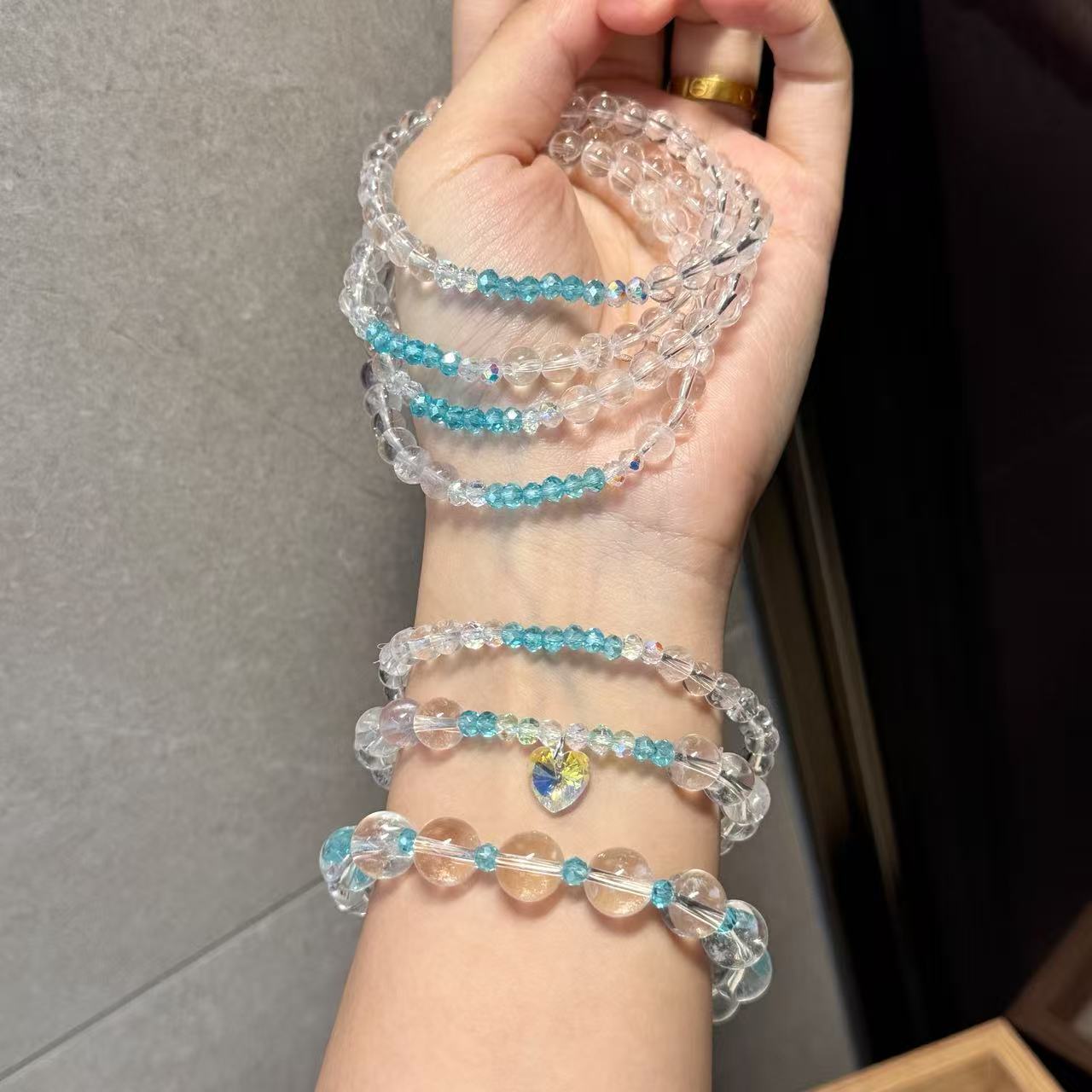 【一物一证】S999纯银天然手链施华洛女彩宝流苏招财手串小众手饰